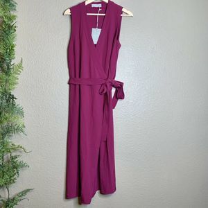 NWT Everlane Japanese GoWeave Wrap Dress Purple 8